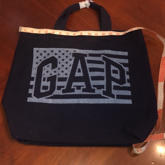 Gap NWOT EUA flag blue w white logo canvas bag “as is” - Picture 5 of 9